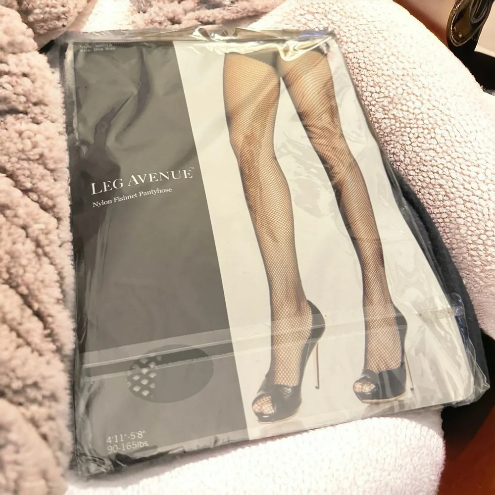 Brand New Leg Avenue Black Fishnet Pantyhose, Stocking, Costume